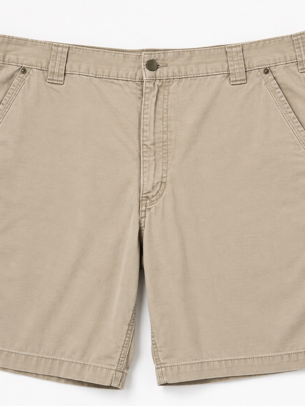 Carhartt Men's Khaki Flat-Front Work Shorts